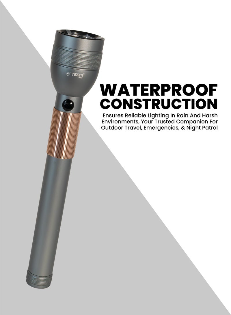 Team Rechargeable LED Flashlight  – Ultra‑Bright Long Range Torch (1500–2000m) | Waterproof, Shock & Corrosion Resistant | Heavy‑Duty Handheld Searchlight for Camping, Outdoor, Emergency - Image 3